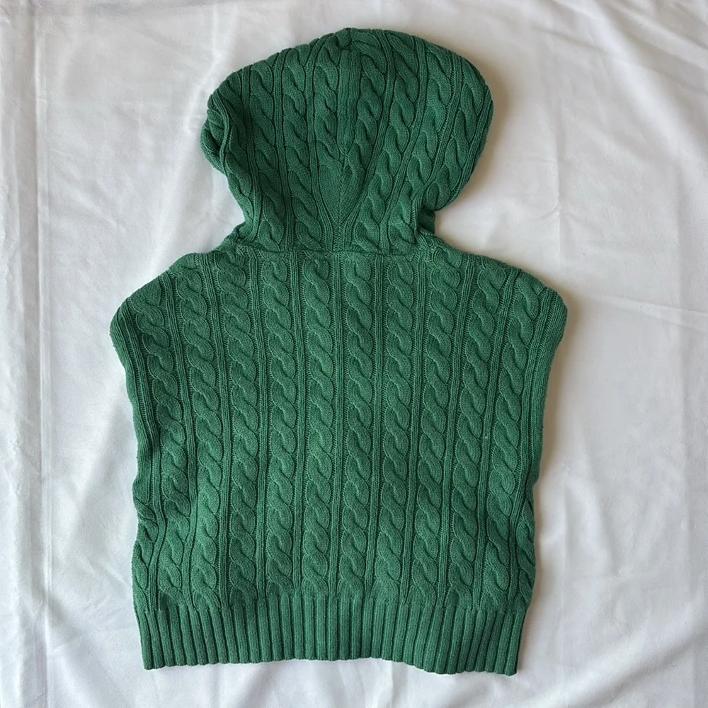 American Eagle Outfitters Green Hooded Sweater - Picture 3 of 4